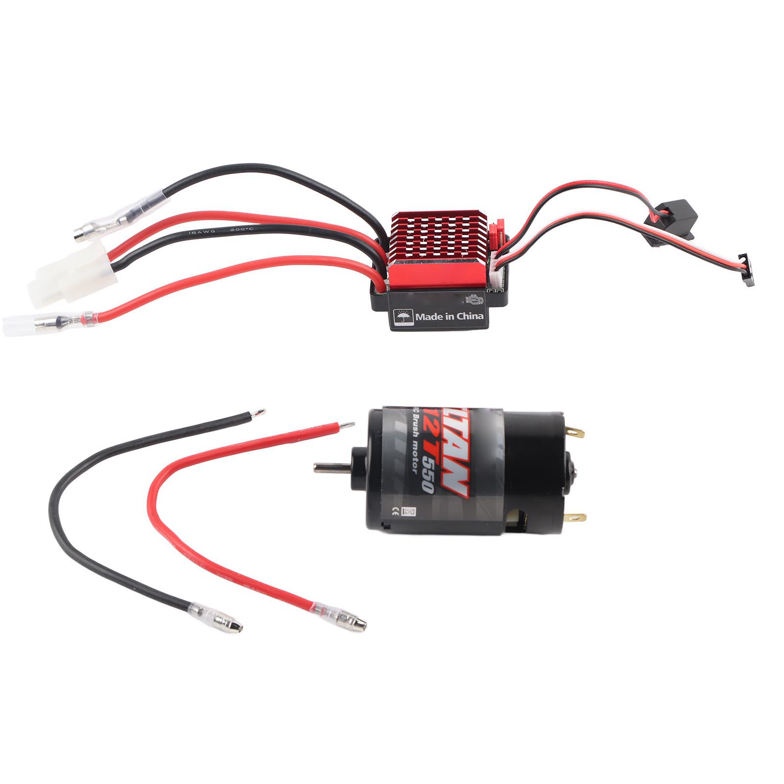 

550 Brushed Motor 360A Brushed Electronic Speed Controller ESC Fit for 110 RC Car12T