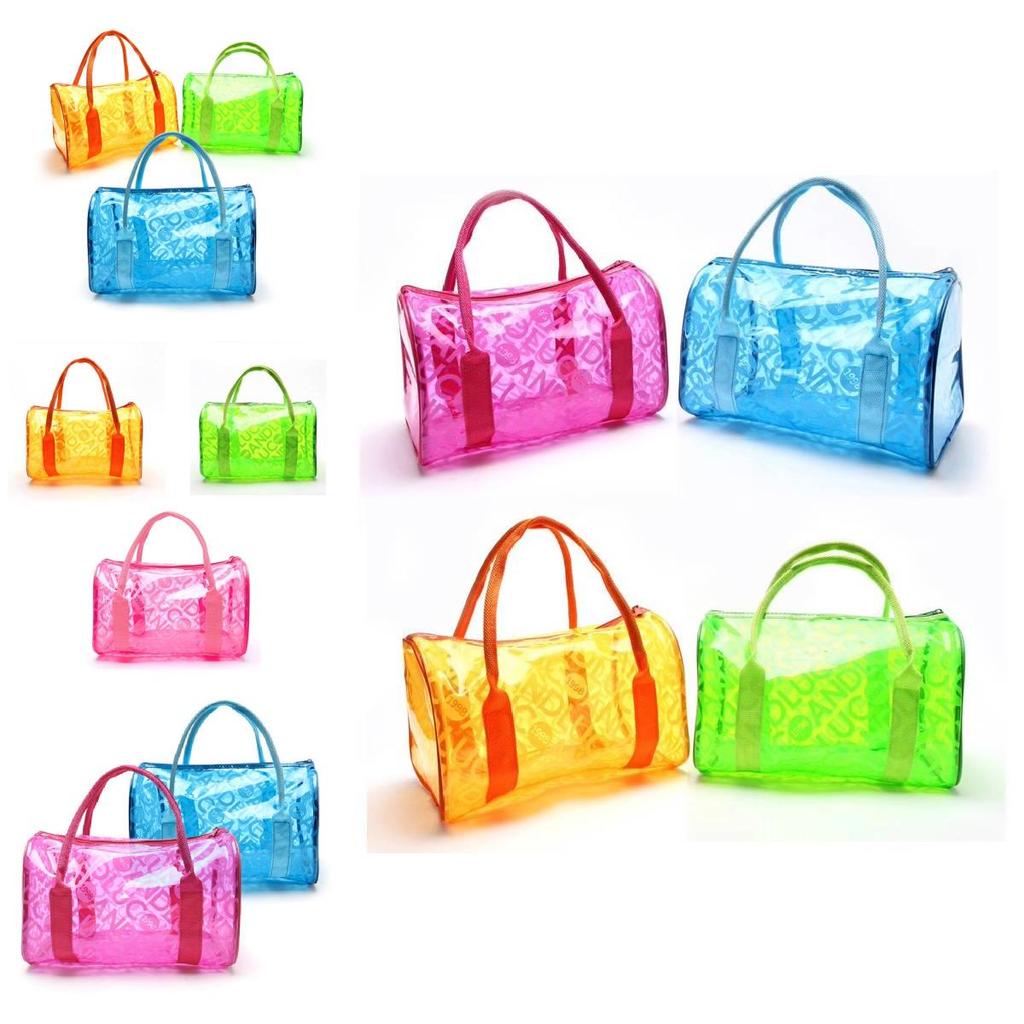 Stylish Waterproof Outdoor Swimming Bag Trendy Fitness Toiletry Bag Perfect Jelly Beach Storage