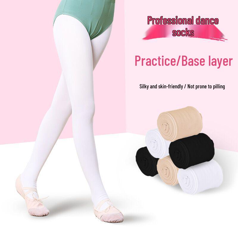 Bílé dámské sametové taneční punčochy, extra dlouhé a vysoce elastické, nadměrná velikost, ideální na jaro/léto.