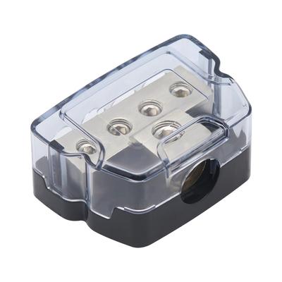 New Car Power Ground Amp Distribution Block One 0 Gauge Input Four 4 Gauge Outputs