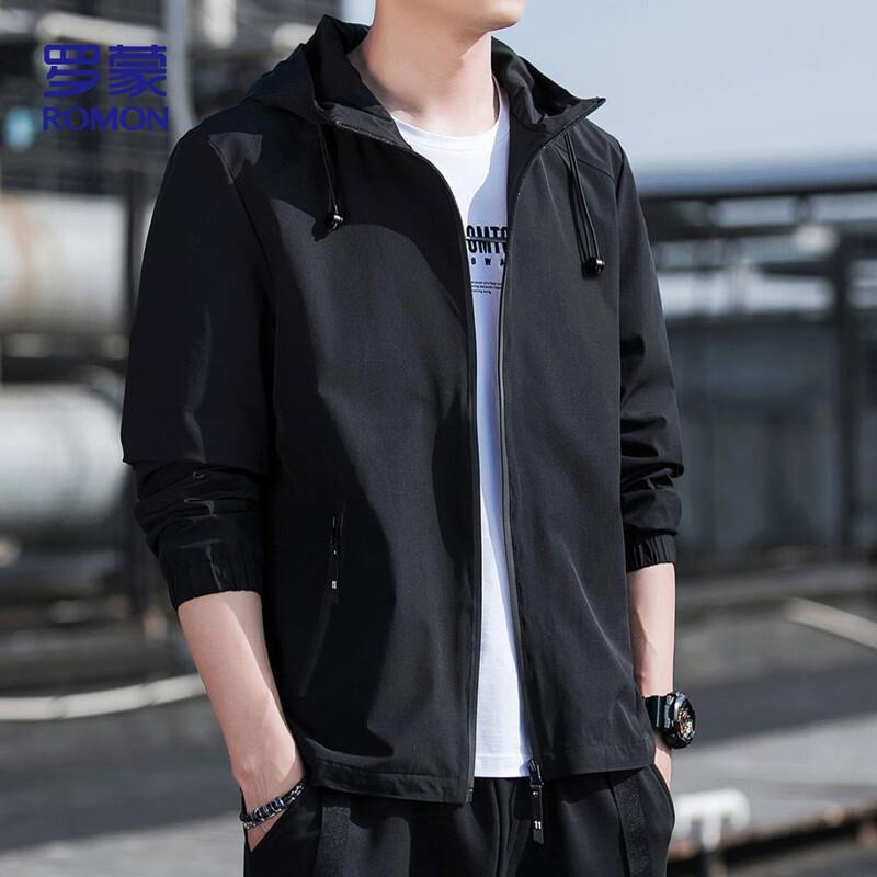 

ROMON Men s Hooded Casual Jacket ZH1208 XL