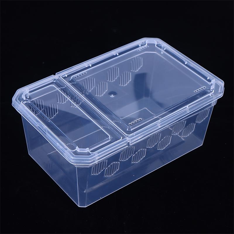 Reptile Tank Insect Spiders Tortoise Lizard Plastic Transparent Reptile Breeding Box Vivarium With Balcony Feeding Supplies