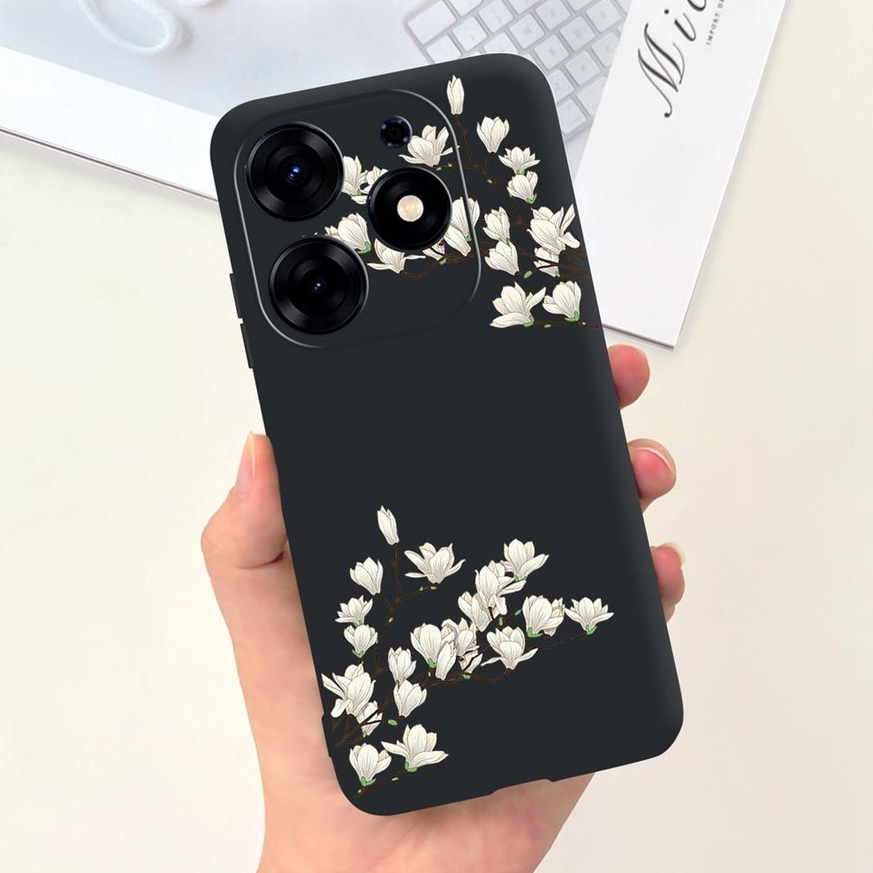 For Tecno Spark 10 Pro 10C Spark 9 Pro 9T Spark 8C Spark 7 Phone Case Black Sky Moon Night Stylish Bumper Shell Liquid Silicone
