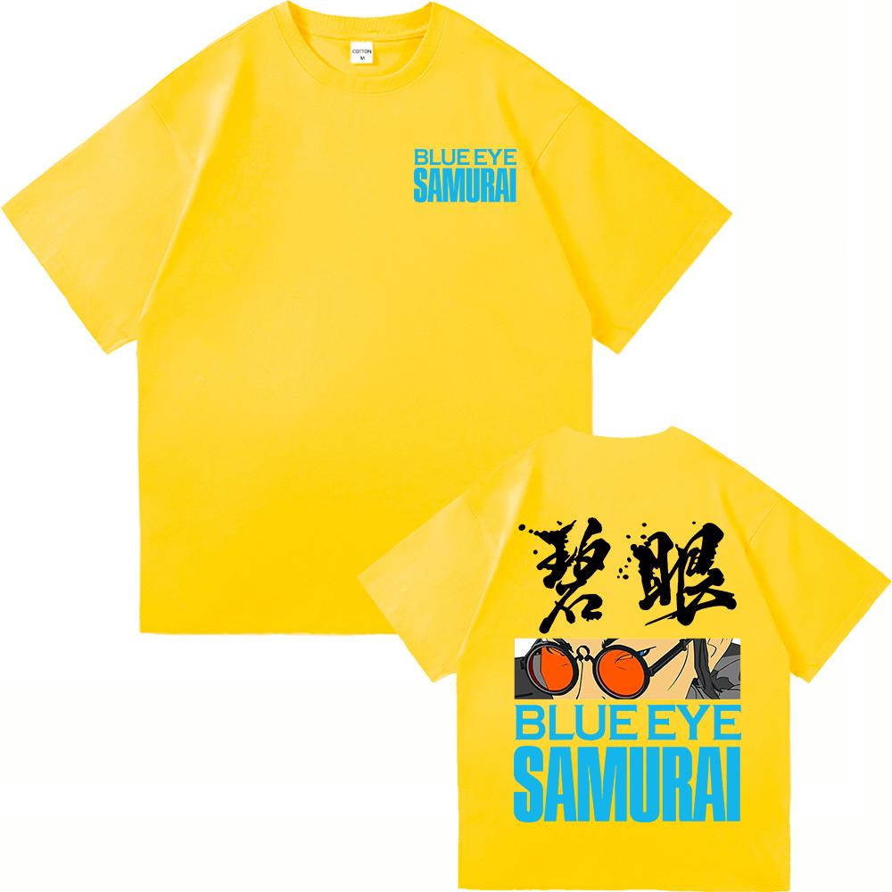 Blue Eye Samurai 2 T Shirts Fashion Men Harajuku Aesthetic Anime Mizu Tshirt Unisex High Quality Casual Cotton Tee Shirt Clothes