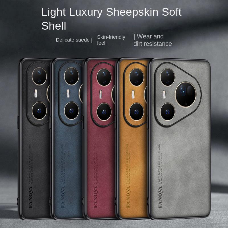 Plain leather comfortable suede case For Huawei Pura80 Ultra Pura 80 Pro + 70 Pro P60 P50 Mate 70 Pro 60 RS Ultimate 50 Cover