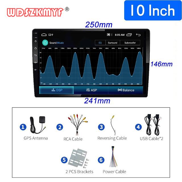 Universal 7/9/10 Inch Car Radio Wireless Apple Carplay And Wireless Android Auto  Multimedia Video Player Bluetooth Touch Screen