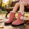 Fashionable And Cute Fleece,lined Warm Cotton Boots For Girls