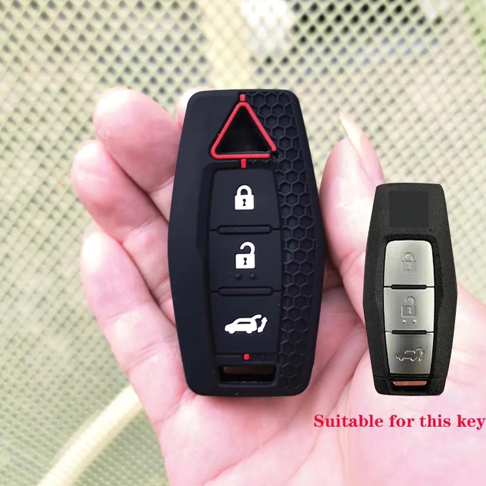 For Mitsubishi Outlander Case Keyless Protector Silicone Car Remote Key Cover Auto Shell Fob Holder Accessories