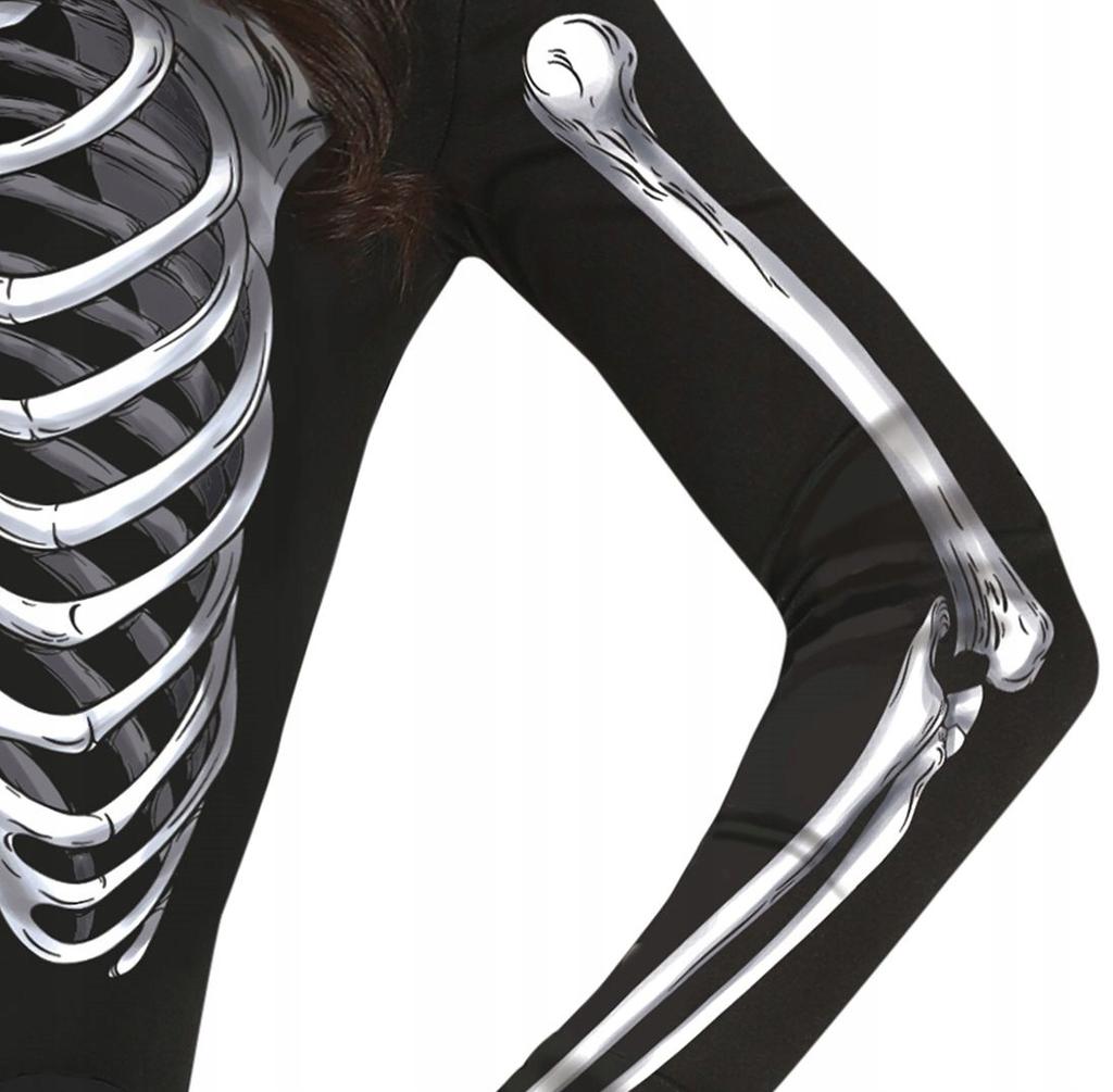 Kostium Strój Sukienka Szkielet Kościotrup Zombie Halloween Karnawał Bal Xl