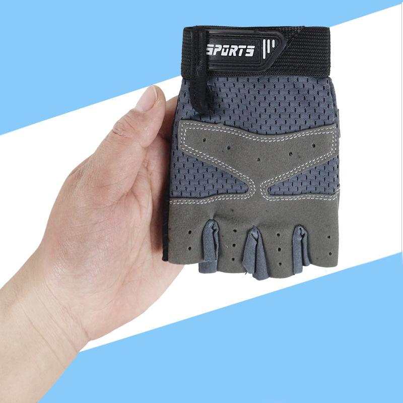 

Детские перчатки без пальцев для фитнеса на открытом воздухе S size, children 6-10 years old, no more than 50kg серый