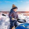 Kids Shovel Adjustable Winter Shovel With D-Grip Handle Multifunctional Sleigh Shovel Kids Digging Snow Shovel For Car Driveway