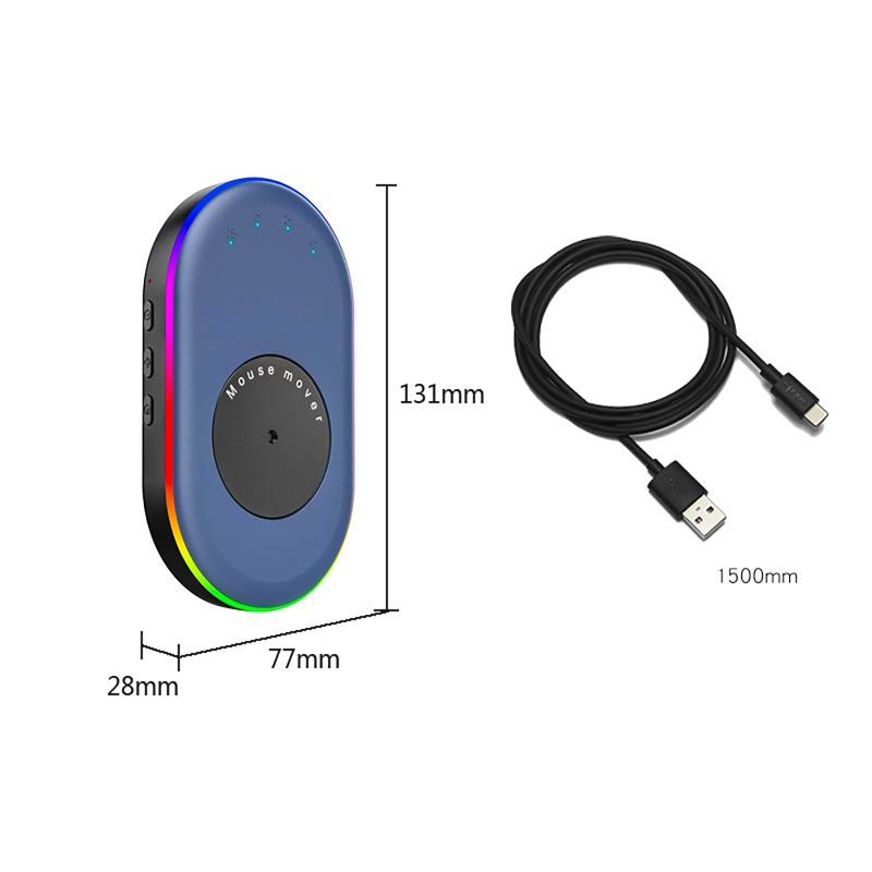 Virtual Mouse Mover Rotary Mouse Shaker Anti-Sleep Mover Automatic Mouse Movement with ON/OFF Switch for Computer Awakening