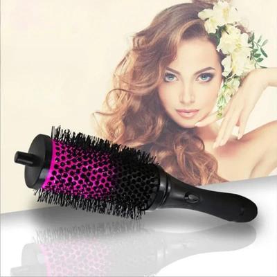 6 Stück Abnehmbarer Gerader Twill-Haarkamm Wärmeübertragungs-Rundbürste Runder Schaft Styling-Tool zum Föhnen, Locken, DIY-Frisieren