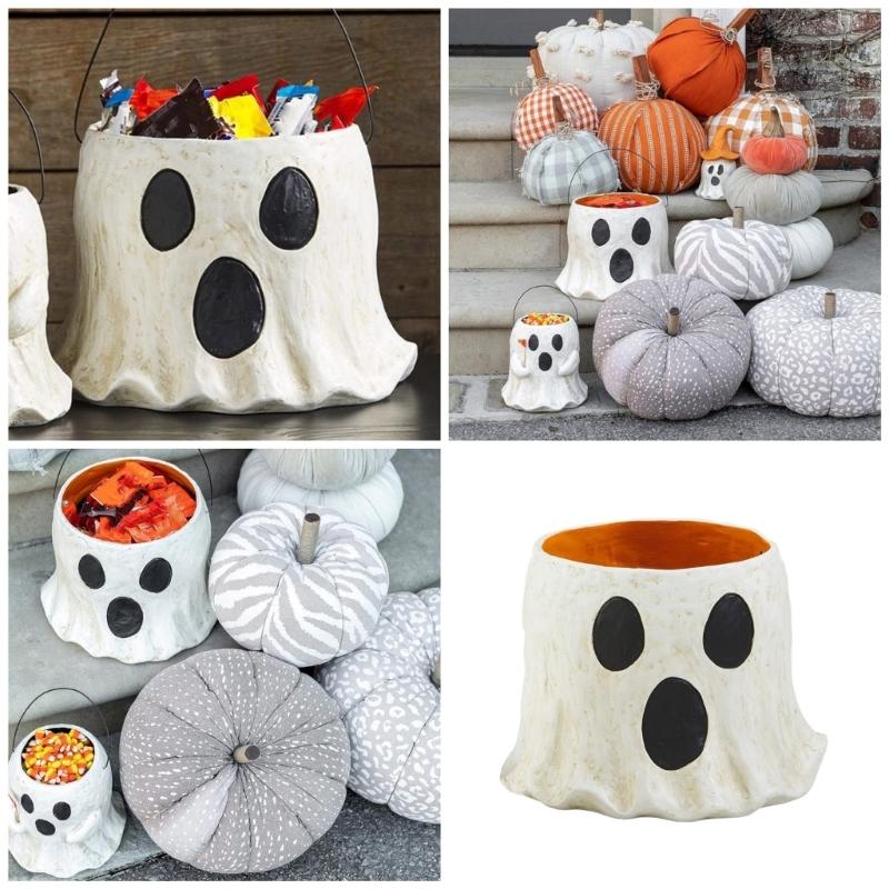 Halloween Ghosting Bucket Handmade Halloween Treat Bucket Ghosting Vase Halloween Halloween Ghosting Planter Paper Ghosting Bucket