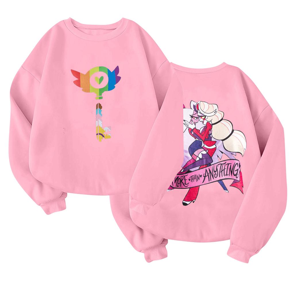 Dětský módní lehký pulovr s dlouhým rukávem a kulatým výstřihem s kapsami, tištěný pulovr