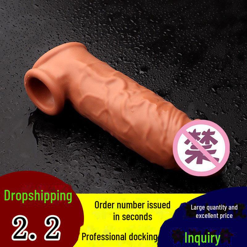 Thickened Wolf Tooth Penis Sleeve Set - Hollow Dildo for Men & Women
