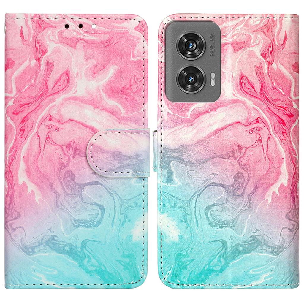 Für Motorola Edge 50 Fusion 5G Hülle Muster PU Leder Klapphandyhülle