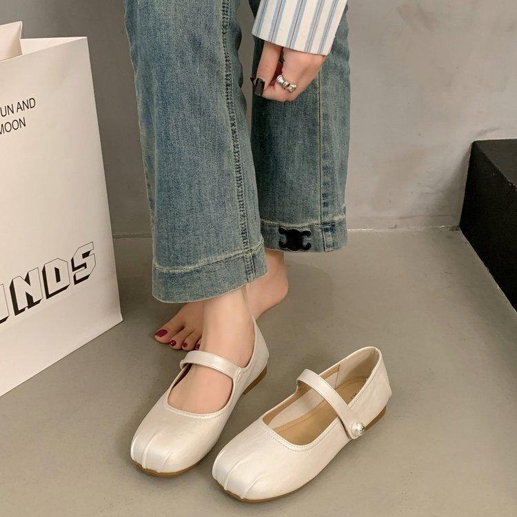 Pantofi simpli Mary Jane retro franțuzești pentru femei 2025 nou vară versatili cu talpă plată cu fustă talpă moale pantofi beanie