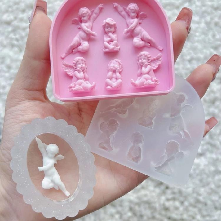 Kitchen Craft Molds Angel Accessory Molds Silicone Molds Hand-Making Tool Silicone Adornment Moulds Silicone Texture