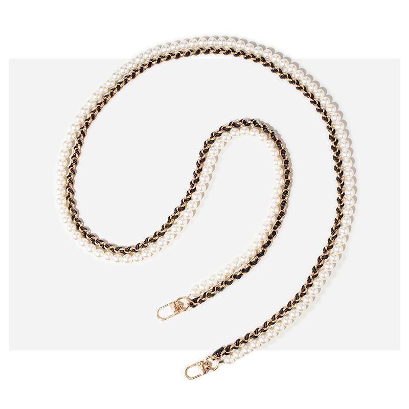 Bag With Heart Chain Crossbody Decorative Pearl Women s Accessories Long Bead Shoulder Strap