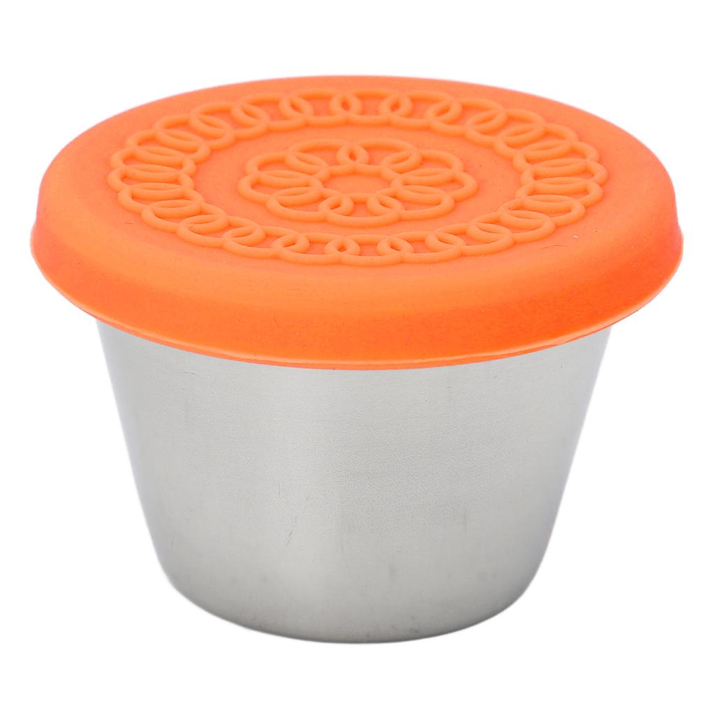 Small Stainless Steel Container Leakage Proof Dishwasher Safe Portable Dressing Cup with Lid for