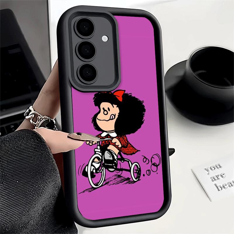 Phone Case for Samsung Galaxy S26 S25 Ultra S24 FE Mafalda Cartoon Cute Shell S23 Plus S22 + S21 S20 5G Soft Silicone Funda