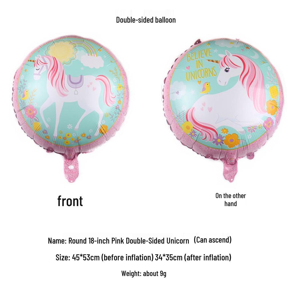 Einhorn Aluminiumfolienballons für Kindergeburtstagsfeier Dekorationen