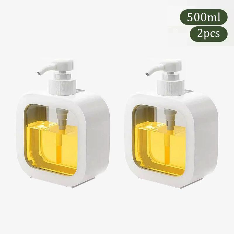 Bathroom Soap Dispenser 300/500ml Transparent Dispensing Bottle Refillable Lotion Portable Travel Dispenser Bath Pump Bottle