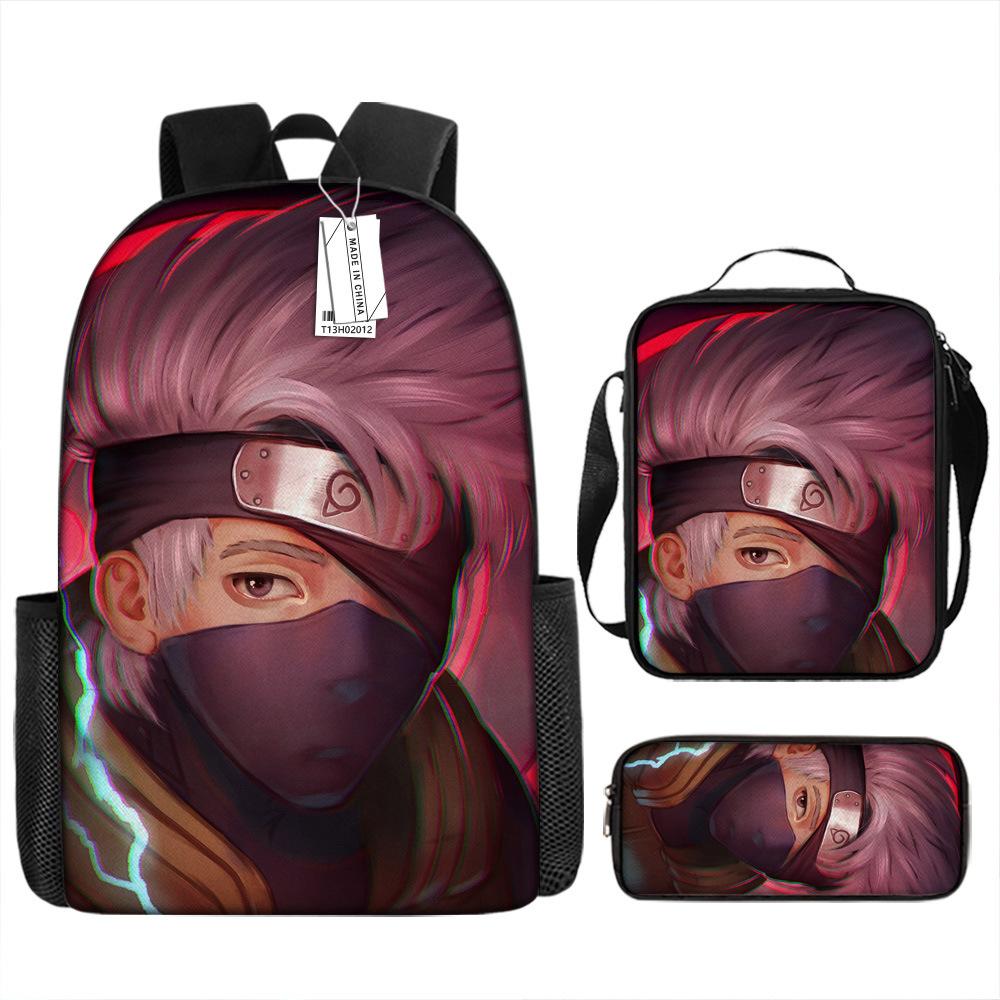 Naruto NARUTO Student School Bag 3D Digital Cartoon Printed School Bag Grade 3-6 Backpack