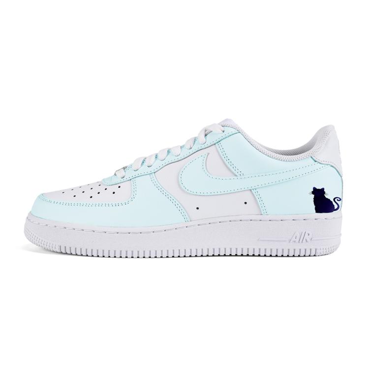 Nike Air Force 1 Air Force 1 Black Cat Low top Skateboard Shoes Men s Blue CW2288-111(team5-) 40