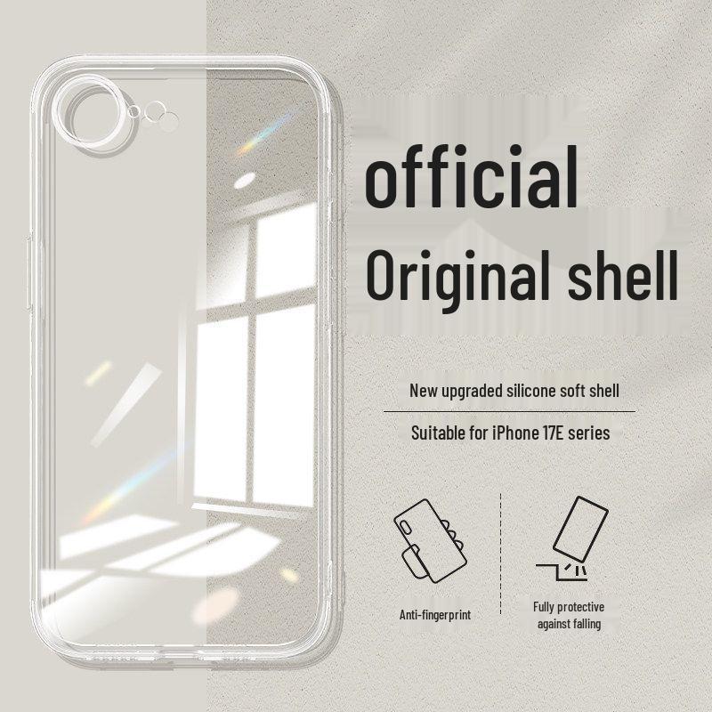 Apple 17e Liquid Silicone Full-Coverage Drop-Proof Protective Phone Case - Solid Color, Skin-Friendly, 5G Compatible, Simple Style