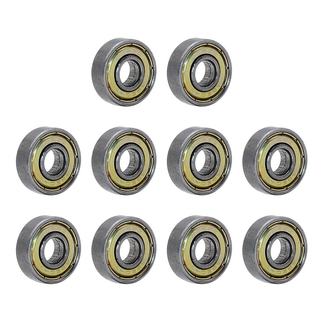 10Pieces 608ZZ Ball Bearings 608ZZ Metal Double Shielded Miniature Deep Groove Skateboard Ball Bearing 8mm x 22mm x 7mm
