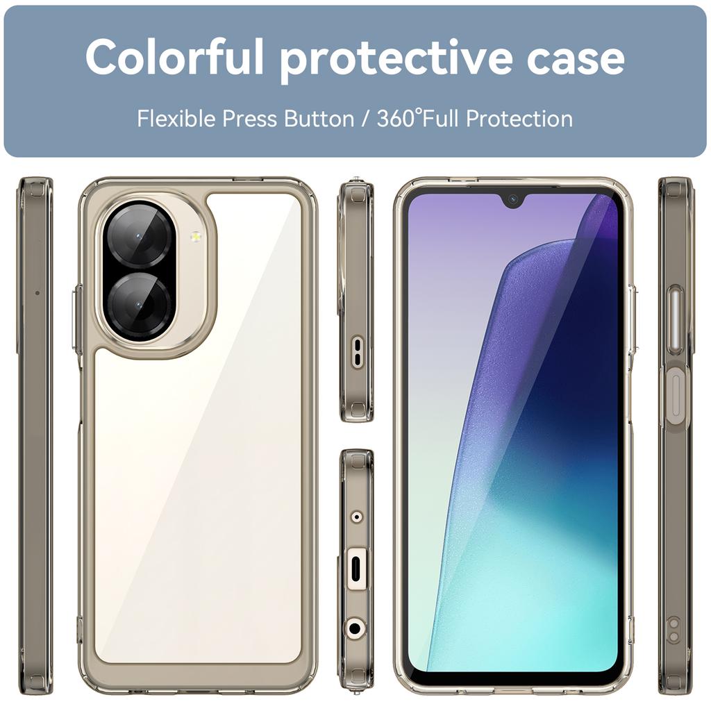 Pro Xiaomi Redmi A5 NFC (EU) (173.45mm) Pouzdro TPU + Akryl Ochranný Průhledný Kryt na Telefon
