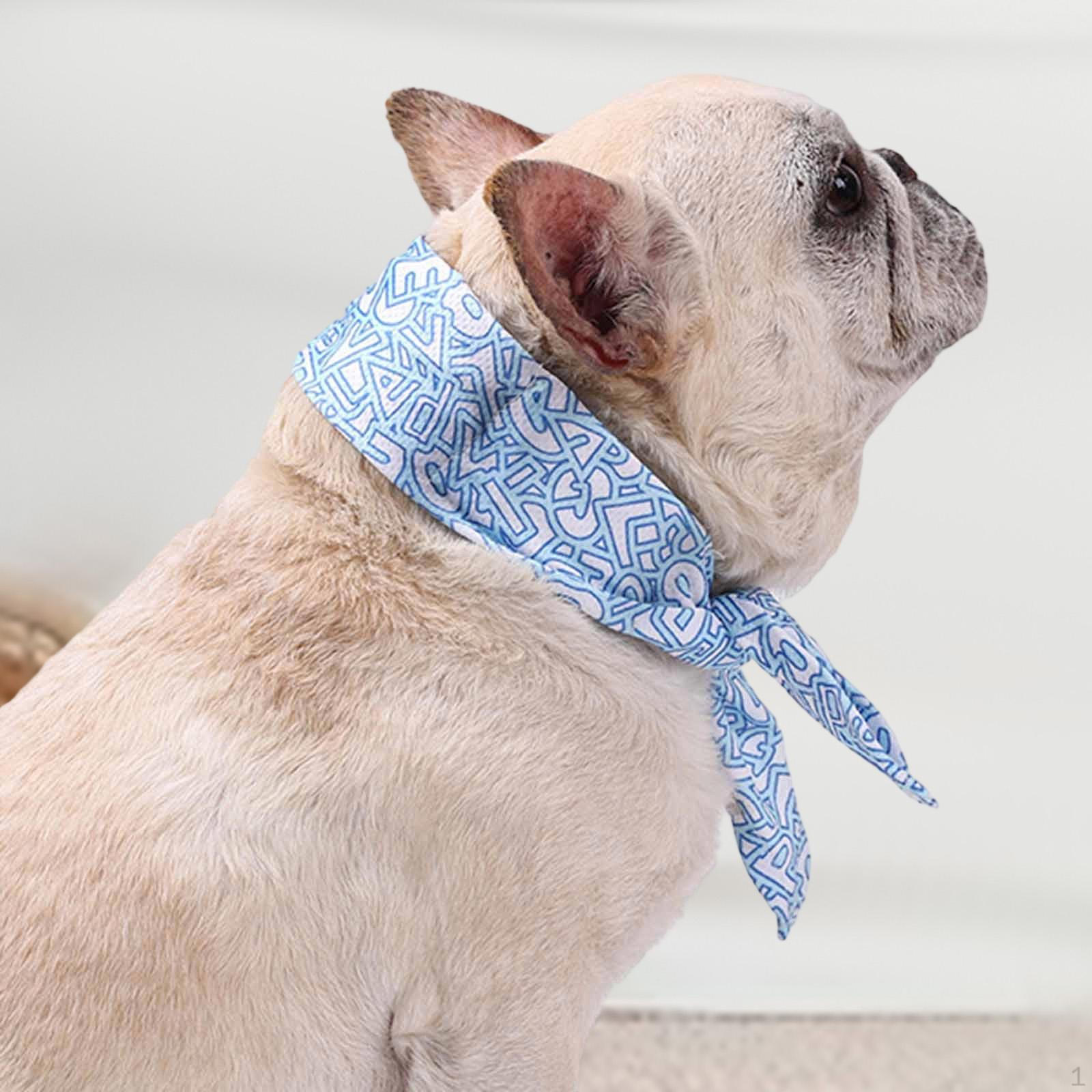 

Adjustable Dog Cooling Bandana for Warm Weather Adventures S_blue