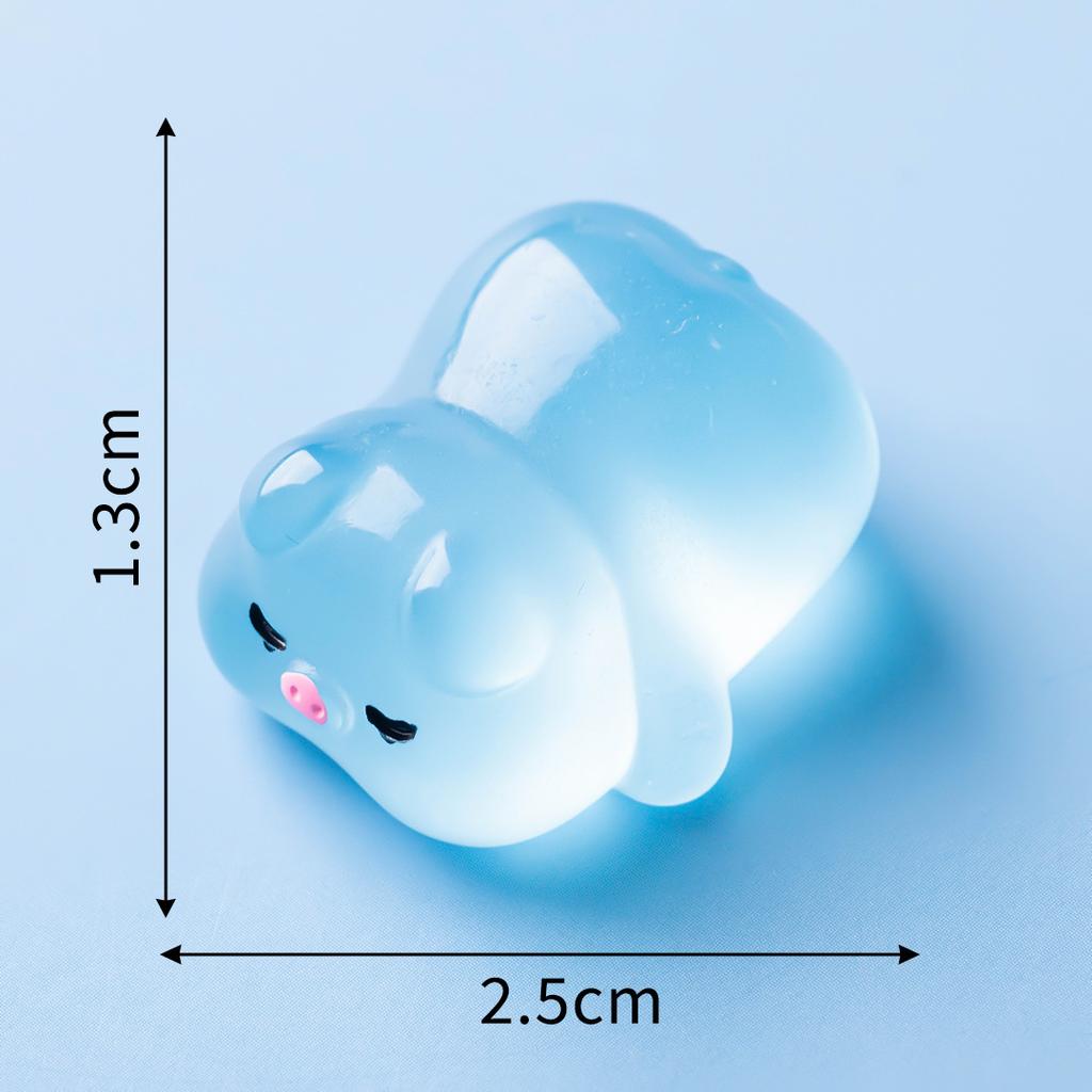 Micro Landscape Cartoon Cute Party Glow-in-the-dark Piglet Diy Decoration Blind Bag Accessories Car Desktop Trinket