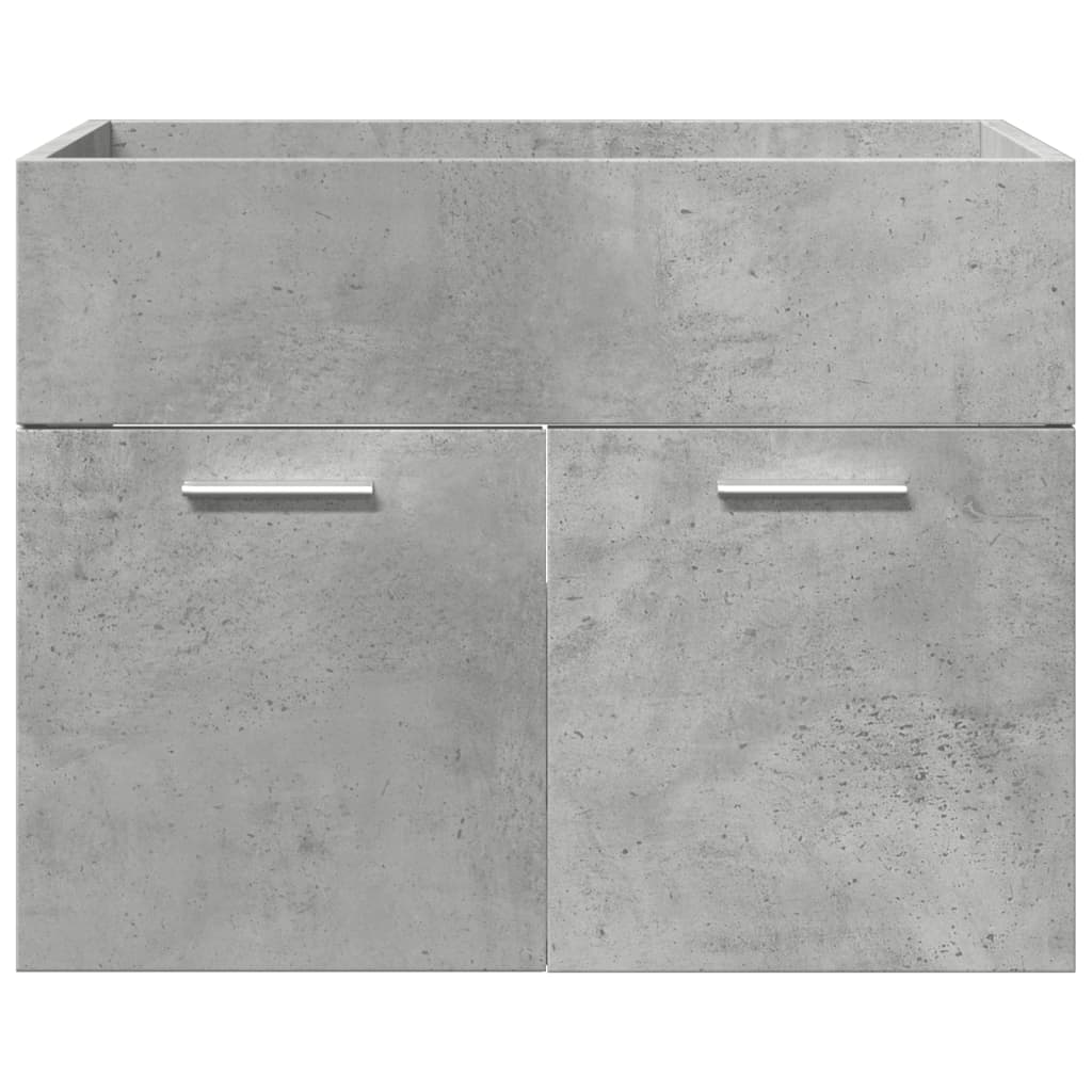 3 Piece Bathroom Furniture Set Concrete Grey Particleboard