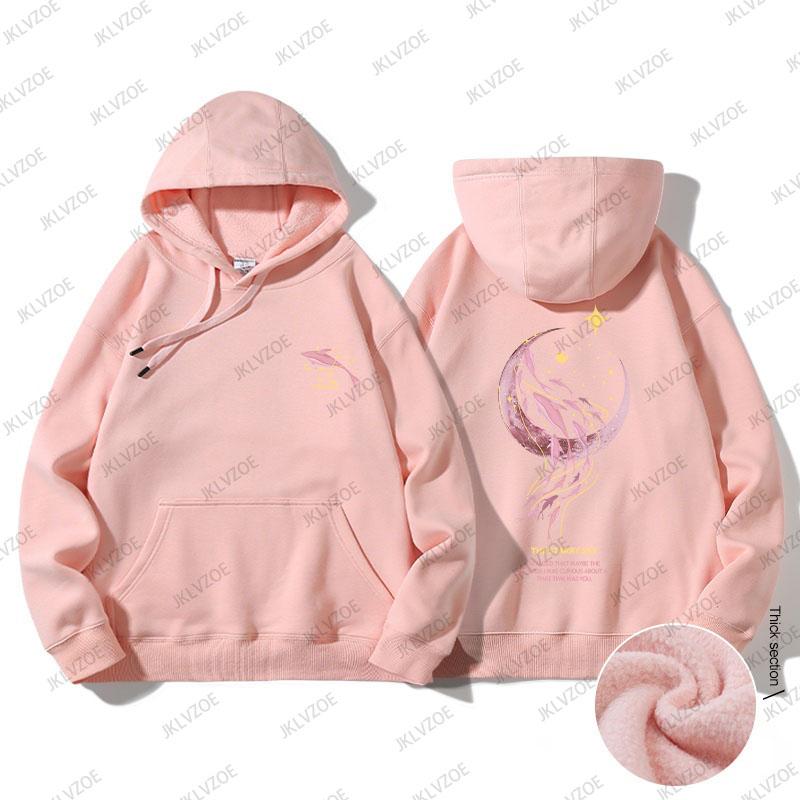 2024 New Korea Spring Autumn Women's  Hoodie Whale Print Designer Long Sleeved Sports Sweater Hoodie Unisex Oversized Clothes