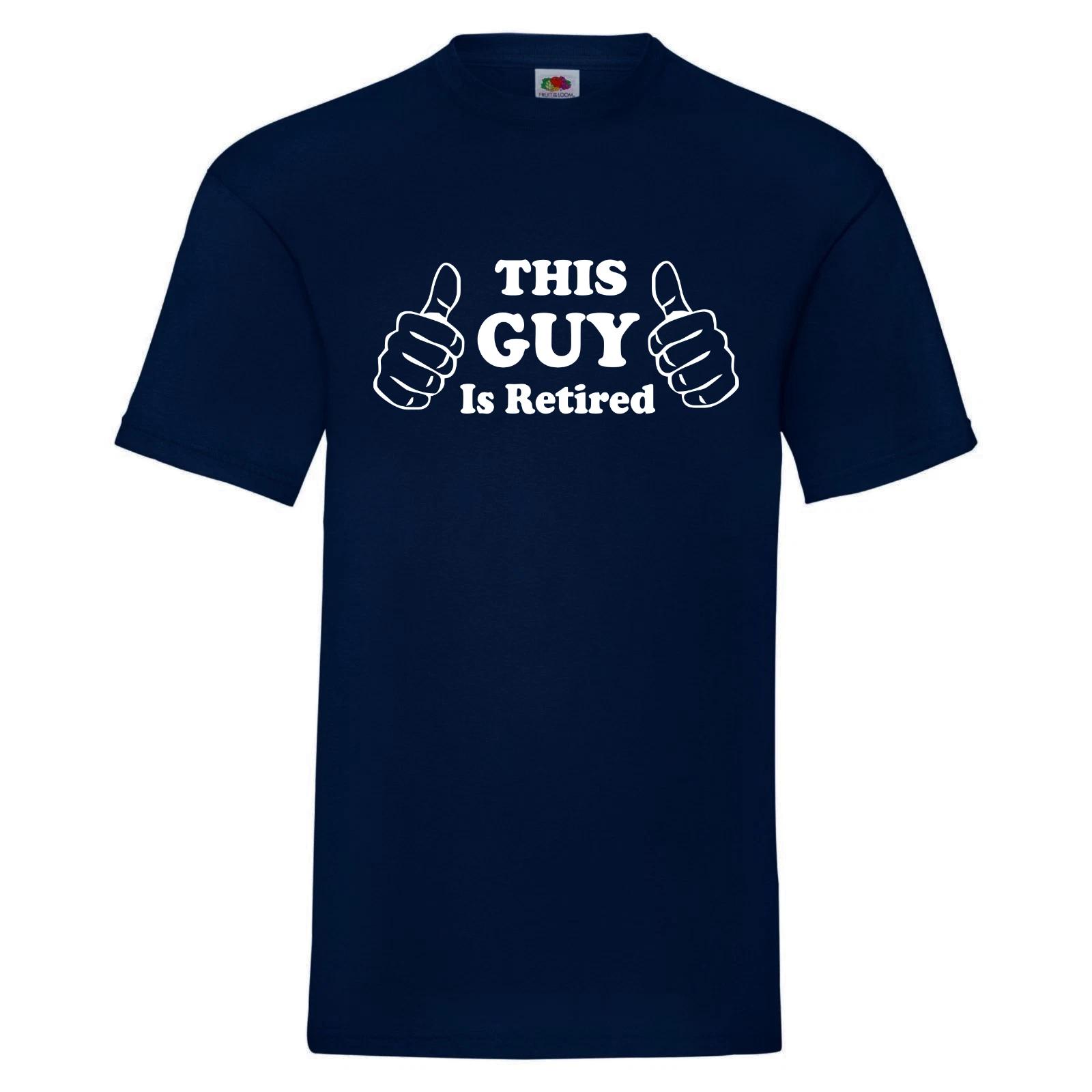 Funny Retirement T-Shirt- This Guy is Retired - Novelty Gift for Retirement L