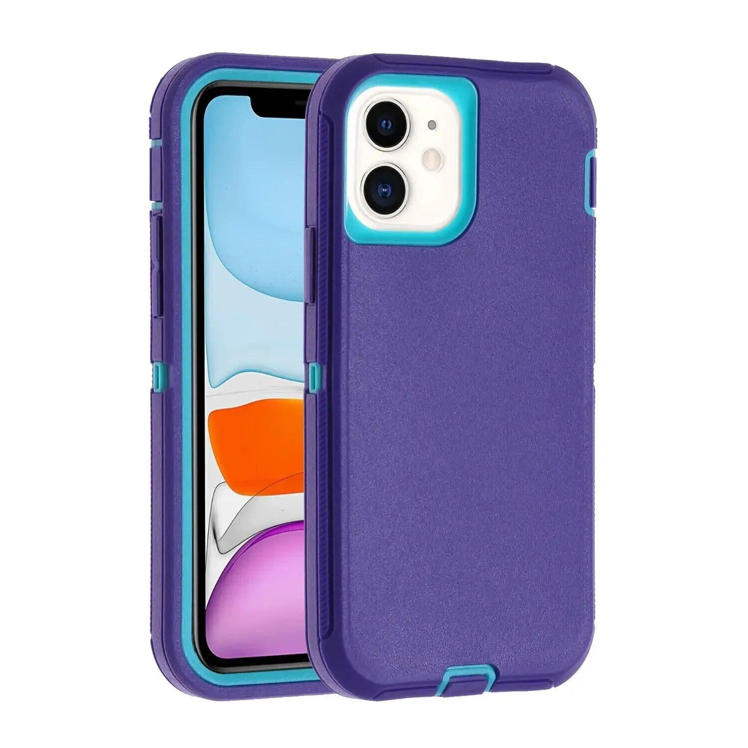 

Чохол 3 в 1 Defend для IPhone 11 12 13 14 Pro Max 15 Plus 7 8 SE 2022 X Xs XR Otter Box Heavy Duty Shockproof Hybrid Cover Cases for iPhone 14Pro Max