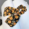 Hair Tie Floral Print Long Ribbon Chiffon Fabric Hair Rope Easy to Wear Bun Half-Tied Hairstyles Ponytail Holder Hair Accessory