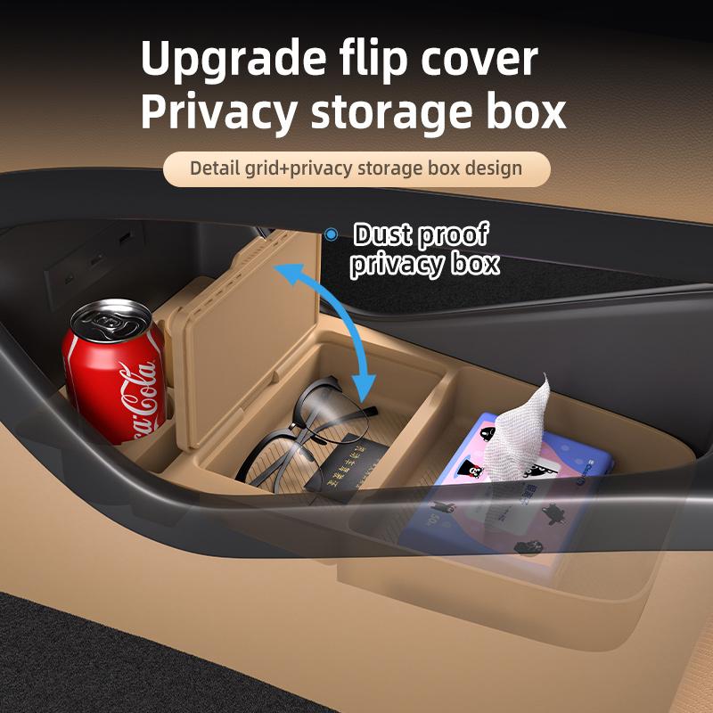 For Denza D9 2024 2025 Storage Box Center Armrest Hidden Box Cup Holder Organizer Interior Accessories