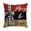 1/4Pcs Vintage Christmas Pillowcases, Christmas Tree, Christmas Elf Reindeer Design Cushion Covers, Winter Holiday Home Decor