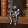 Retro Knight Armor Resin Statue, Medieval Guard Figurine for Desk Shelf, Dark Fantasy Home Decor for Office, Gift for Game Fans