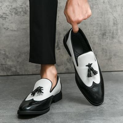 Fashion Tassel Fashion Shoe Office for Men Casual Leather Shoes Loafers Driving Moccasins Comfortable Slip On Wedding Shoes Pointed Toe