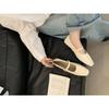 Soft-soled flat-soled gentle single shoes Fairy Mary Jane 2025 spring one-pedal skirt with one word with beanie ladyshoes tide
