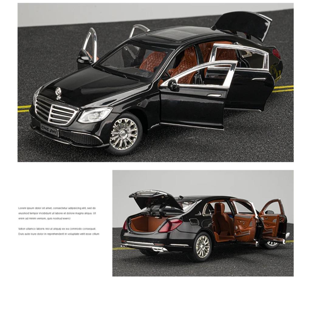 1/24 Scale BENZ E300 Alloy Car Mold Ornament Metal Die Cast Sedan Car Model Boy Gift Sound and Light Children Simulated Toy Car