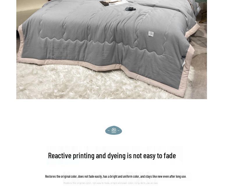 Soft Solid Color Cotton Summer Blanket - Cooling, Skin-Friendly, Lightweight Quilt