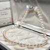 Used [Certificate of authenticity included] Akoya pearl pearl necklace silicone silver stamped 7.5mm pearl necklace Terri strong genuine pearl