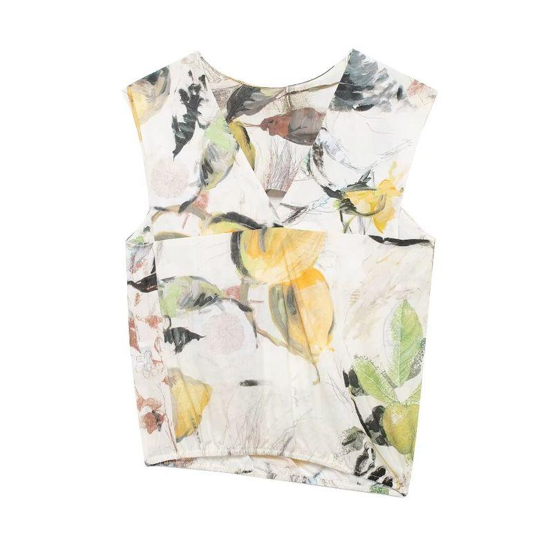 Kaslead New Arrival Women's Clothing Fashion Style Print Tops Casual Half-Length Skirt 8079210 81211