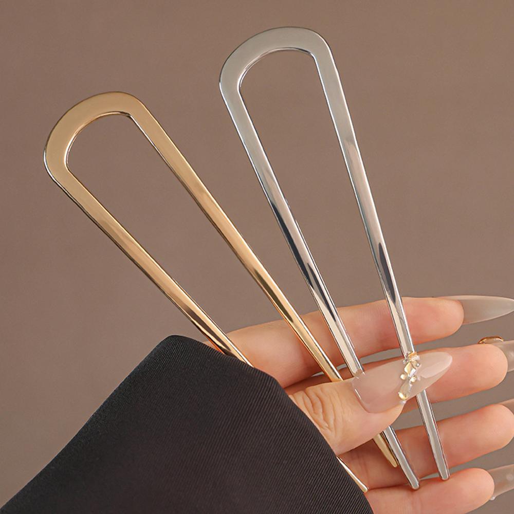 Fashion Hair Accessories Women Jewelry Headwear New Simple U Shaped Hair Forks Hairpin Metal Hair Sticks Geometric Hair Clips
